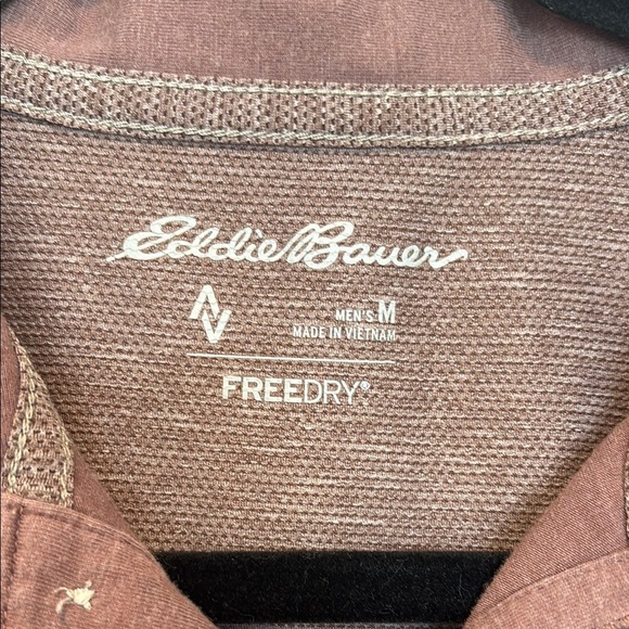 Eddie Bauer Brown Polo Shirt Classic Knit Design - Picture 2 of 6